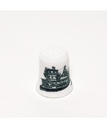 The Mark Twain House Hartford Connecticut  Thimble Porcelain Vintage 1&quot; - £14.98 GBP