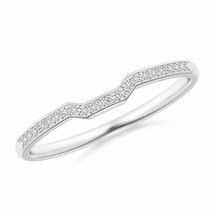 ANGARA Natural Diamond Square-Shaped Wedding Band in 14K Gold (HSI2, 0.07 Ctw) - £433.58 GBP