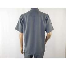Mens MONTIQUE 2pc Walking Leisure Suit Matching Set Short Sleeves 696 Solid Gray image 5