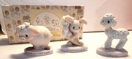 Precious Moments Loving Ewe Somebunny Special Lamb Bunny Pig Figures E-9282 - £20.07 GBP