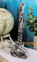 Ink Of Fire Spirit Dragon Pen With Dragon Head Base Holder Figurine Offi... - £12.18 GBP