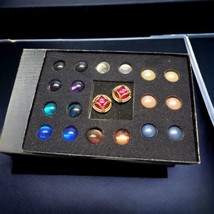 New Joan Rivers Interchangeable Earring Set Fashion Jewelry Cabochon Multi Color - £74.73 GBP