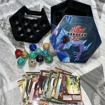 Bakugan Battle Brawlers Toys LOT - 11 Figures, 43 Cards, Tin Holder - £42.84 GBP