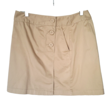 Liz Wear Skort Womens Size 8 Beige Button Front Cotton Spandex Blend Act... - $15.00