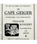 1945 WW2 German-USA Cafe Geiger Advertisement Confection Concerts NYC C94E - $41.35 CAD