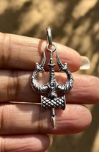 925 Silver Hindu Religious Shivas Trishul Trident Pendant, Temple Pooja 5 gm - £18.79 GBP