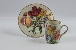 Fitz And Floyd Bariolage Des Fleurs Cup And Salad Plate - $18.69