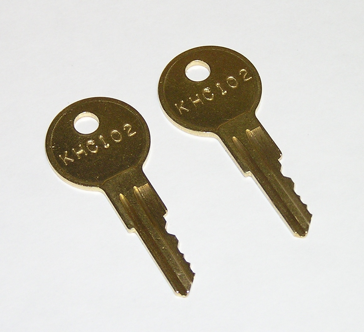2 - KHC102 Replacement Keys fit Kason, Kolpak, Norlake Refrigeration Equipment - $10.99