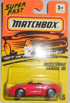 1994 Matchbox Super Fast &quot;Mustang Mach lll&quot; #15 Mint On Card - £3.14 GBP