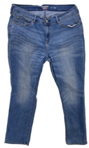 Levi&#39;s Denizen Jeans Women Size 18 Curvy Slim 34x30 Blue Denim Pants Med... - £12.58 GBP