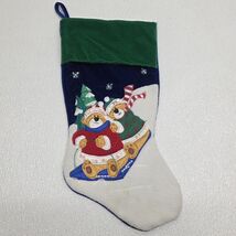 Santa's Best Christmas Eve Bears on Sled Christmas Stocking - $19.70