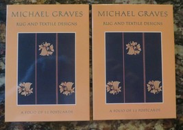 24 Michael Graves Rug &amp; Textile Designs  2 Folios Of Post cards - $15.76