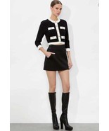 2025 NWT AUTHENTIC Alice + Olivia CLAIRA CARDIGAN Jacket in Blk/Soft Whi... - $264.40 CAD