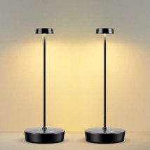 2Pack Cordless Led Table Lamp,Rechargeable Battery Desk Lamps, 3 Color Stepless  - £105.01 GBP