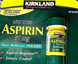 Kirkland Signature Low Dose Aspirin 81 mg 1 Bottle 365 Tablets EXP 09/2026 - $138.48 MXN