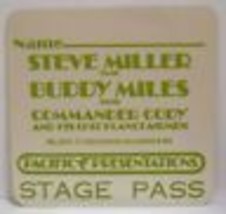 STEVE MILLER / BUDDY MILES / COMMANDER C - VINTAGE ORIGINAL 70&#39;s BACKSTA... - $20.00