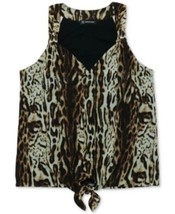 MSRP $50 Inc Printed Tie-Front Top Size Large - $22.77