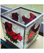 Joan Baker Designs Winter Holly Berry Cardinal Christmas Mirrored Candle... - $12.18 CAD