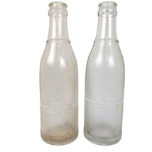 2 Vintage Martinsville VA Coca-Cola Bottling Co 7oz Glass Soda Bottles T... - $34.83