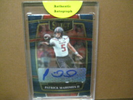 PATRICK MAHOMES &quot;Texas Tech QB&quot; Autographed 2022 Sealed Panini Select Draft Pick - $125.00