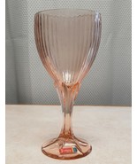 1 NEW Fostoria Monet PINK PEACH Ribbed Footed Water Ice Tea Glass Goblet... - £17.11 GBP
