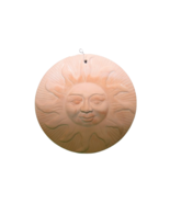 Terracotta Sun Face Outdoor Indoor Wall Decor 9&quot; Diameter Hanging Decor - $19.79