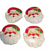 Vintage Town &amp; Country Vinyl Christmas Placemats Lot of 4 Santa Claus Fa... - £22.71 GBP