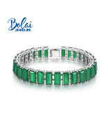 Natural Green agate Bracelet S925 silver fine jewelry for Mom precious gift - £141.24 GBP