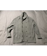 Express Heavy Knit Shawl Collar Cardigan Sweater Gray Button Front Men’s L - $29.61