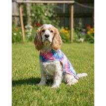 Canada Pooch Athletics Tie Dye Dog Vest Pink Blue Teal Pet Apparel L - $7.91