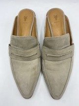 Frye Ellie Mules Shoes Women&#39;s Size 6.5M Suede Grey Slip On Clean, Preowned - £31.96 GBP