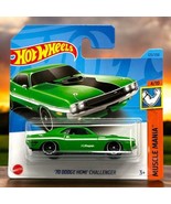 Short Card Hot Wheels &#39;70 Dodge Hemi Challenger #123 4/10 Muscle Mania G... - £11.40 GBP