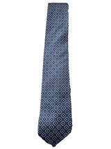david martin menswear vintage brown geometric silk necktie - £7.39 GBP