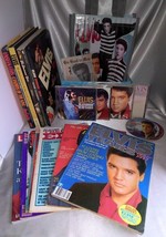 Lot (20 pieces) ELVIS PRESLEY Memorabilia: Books, Magazines, Music CDs, Coasters - £59.11 GBP