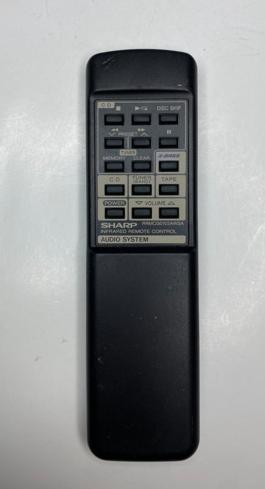 Sharp RRMCG0103AWSA Remote Control -OEM for CDC401 CDC600 CDC406 CDC602 CDC1800  			