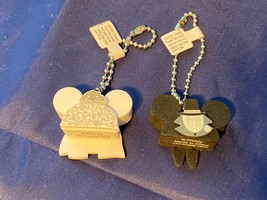 Disney Parks Bride & Groom Ears Foam Keychain Key Ring Chain Wedding New Mickey - £9.53 GBP