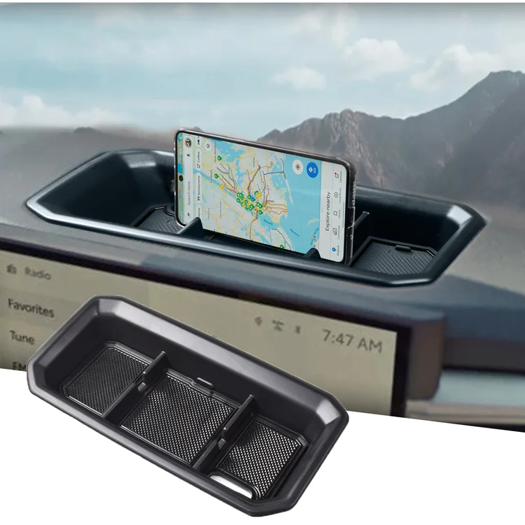 Car Dashboard Storage Box for Toyota Tundra 2022 2023 Phone Holder Accessories - £21.66 GBP