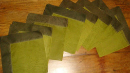 Set of 8 Lime &amp; Spruce Green Sheer Organza 20&quot; X 20&quot; Square Napkins NWOT - £10.36 GBP