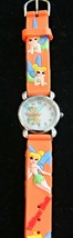 NOS child&#39;s Tinker Bell quartz wristwatch with 3-D orange rubber strap - £11.68 GBP