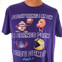 Everything I Know I Learned From Video Games T Shirt XL Pacman Qbert Don... - £19.86 GBP