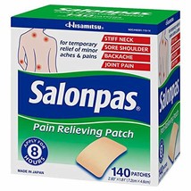 Hisamitsu Salonpas Pain Relieving Patches 140 Patches Per Box - £16.56 GBP