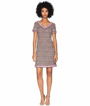 Boutique Moschino Dress Pink Tweed Fringe Sheath Mini 46 IT 12US $950 NWT - £402.05 GBP