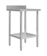 vidaXL Kitchen Work Table with Backsplash 23.6&quot;x23.6&quot;x36.6&quot; Stainless Steel - $582.86 CAD