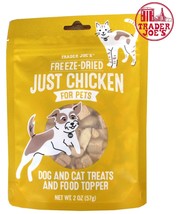 Trader Joe’s Freeze Dried Just Chicken For Pets Dog &amp; Cat Treats 2oz - £7.76 GBP