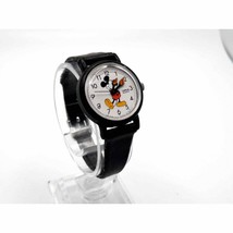 Disney Micky Mouse Lorus Watch New Battery 24mm Black Band - $15.28