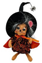 Annalee Witch Mouse Halloween Orange Swirl Spider 6 inch With Tags 2013 - £22.05 GBP