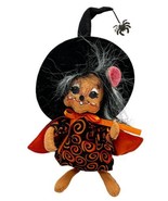 Annalee Witch Mouse Halloween Orange Swirl Spider 6 inch With Tags 2013 - £22.46 GBP