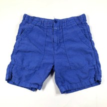 CLOSED Cargo Shorts Womens 26 Bright Blue Linen Mid Rise Above Knee Casual - £29.33 GBP