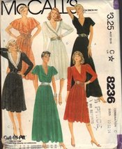 McCalls 8236 Partial Wrap Dress Pattern UNCUT - £9.99 GBP