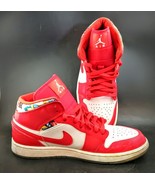 Nike Air Jordan 1 Mid Size 9 Sneakers DC7294-600 Barcelona Geometric, OBO - $55.39 CAD